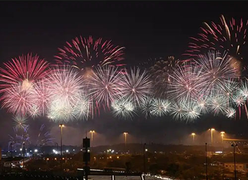 五台县焰火晚会